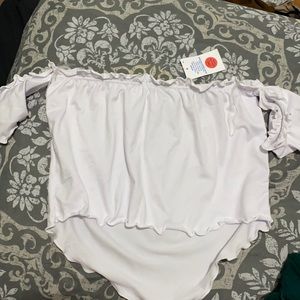 White crop top brand new never worn , bought more than one